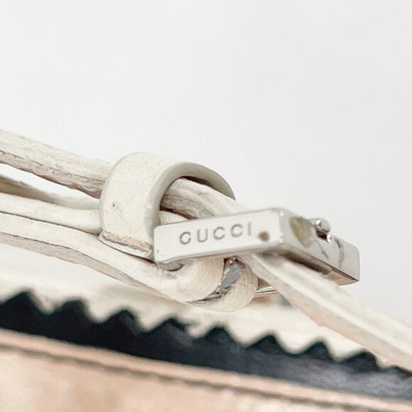 Gucci Mystic White Janaya Interlocking GG Studs Ankle Strap Sandals EU 38.5 - Picture 11 of 16